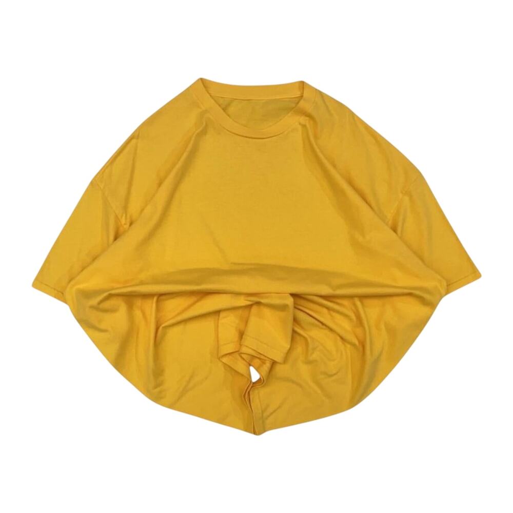 Casual Short Sleeve T Shirt Yellow 2XL